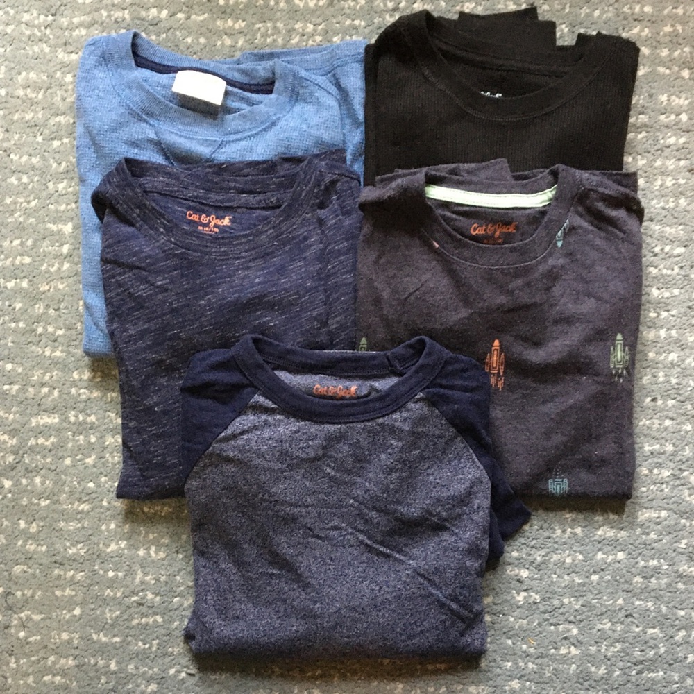 Bundle Cat & Jack Kids' Long Sleeve Shirts 8/10